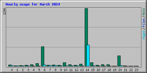 Hourly usage for March 2024