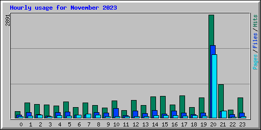 Hourly usage for November 2023