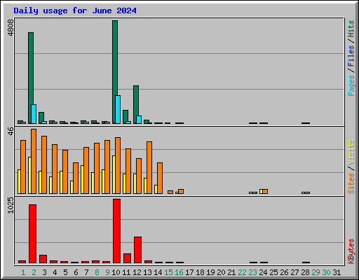 Daily usage for June 2024