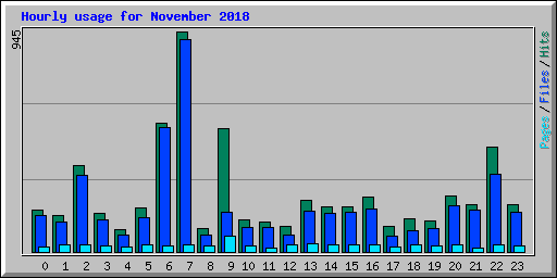 Hourly usage for November 2018