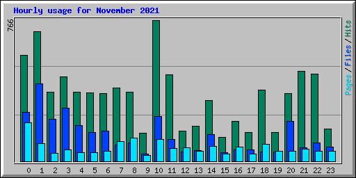 Hourly usage for November 2021