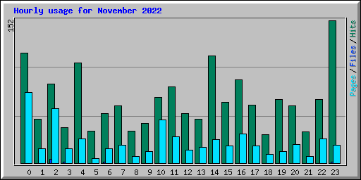 Hourly usage for November 2022