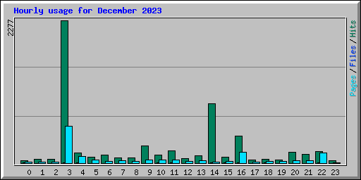 Hourly usage for December 2023