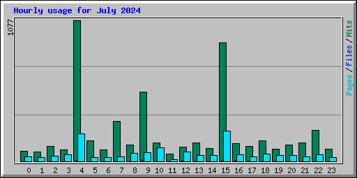 Hourly usage for July 2024