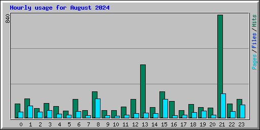 Hourly usage for August 2024