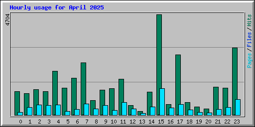 Hourly usage for April 2025